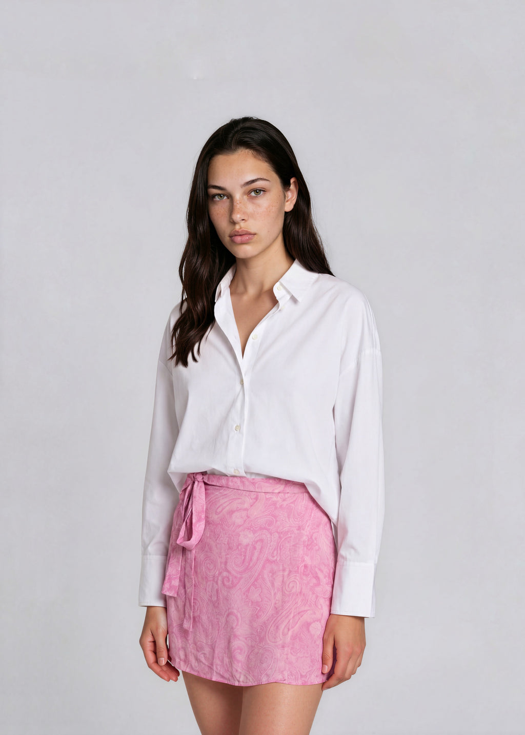 Etro Pink Printed Tie Skirt