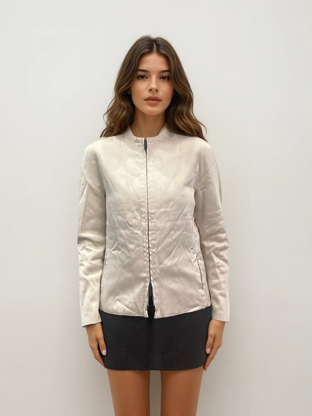 Armani Cream Silk Bomber