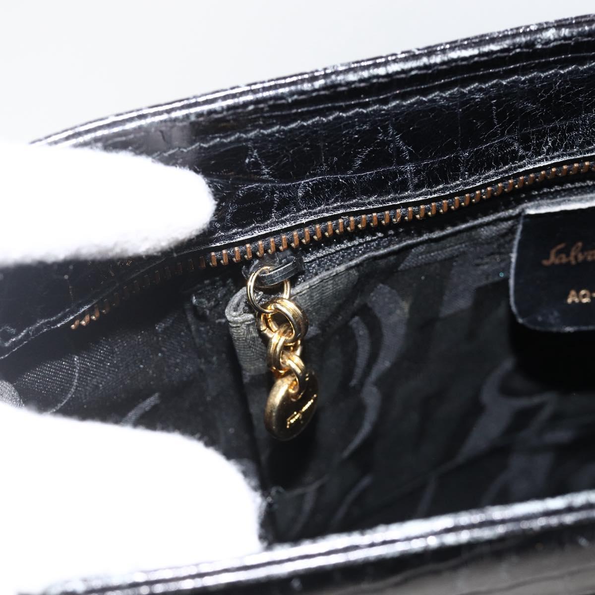 Ferragamo Black Leather Shoulder Bag
