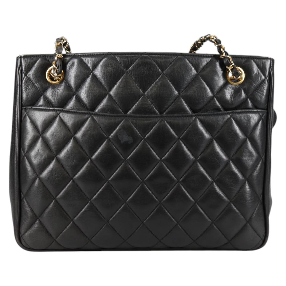 Chanel Black Leather Tote