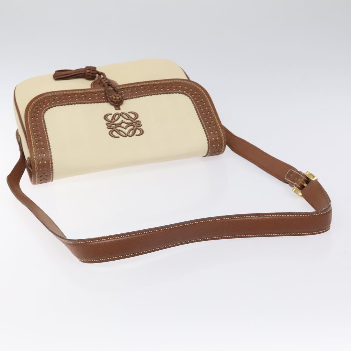 Loewe Cream and Brown Crossbody