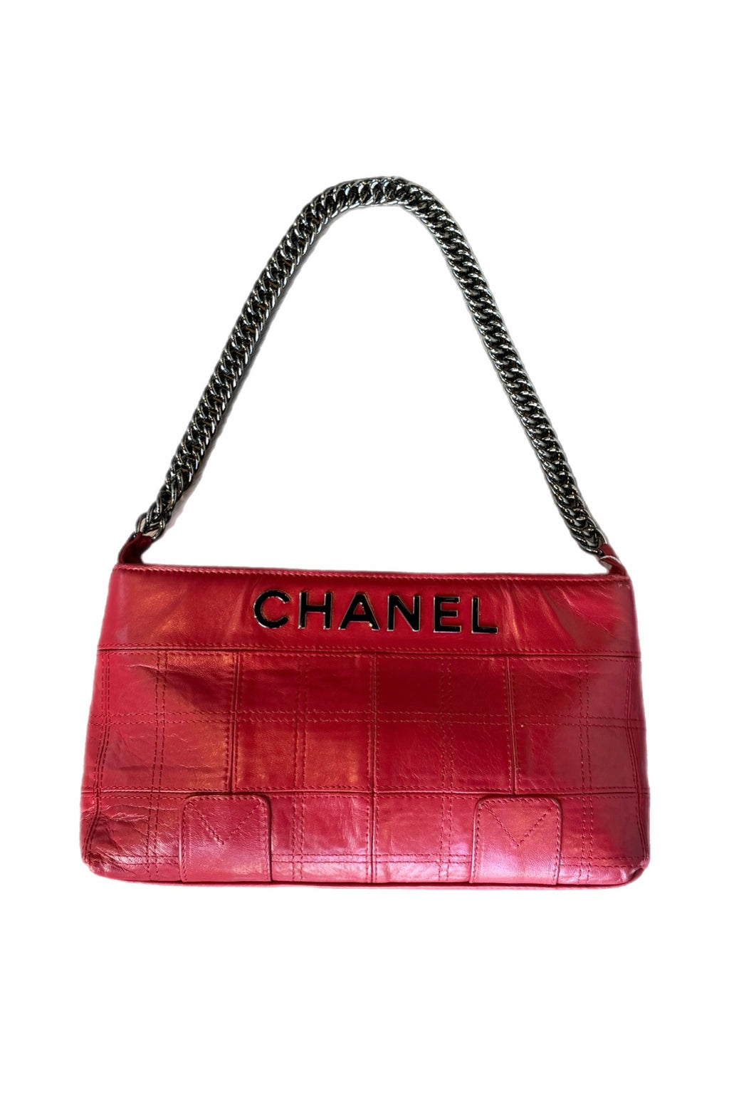 Chanel Red Leather Handbag