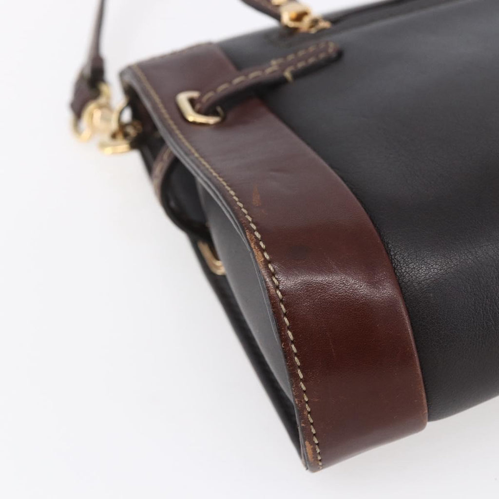 Ferragamo Black and Brown Crossbody