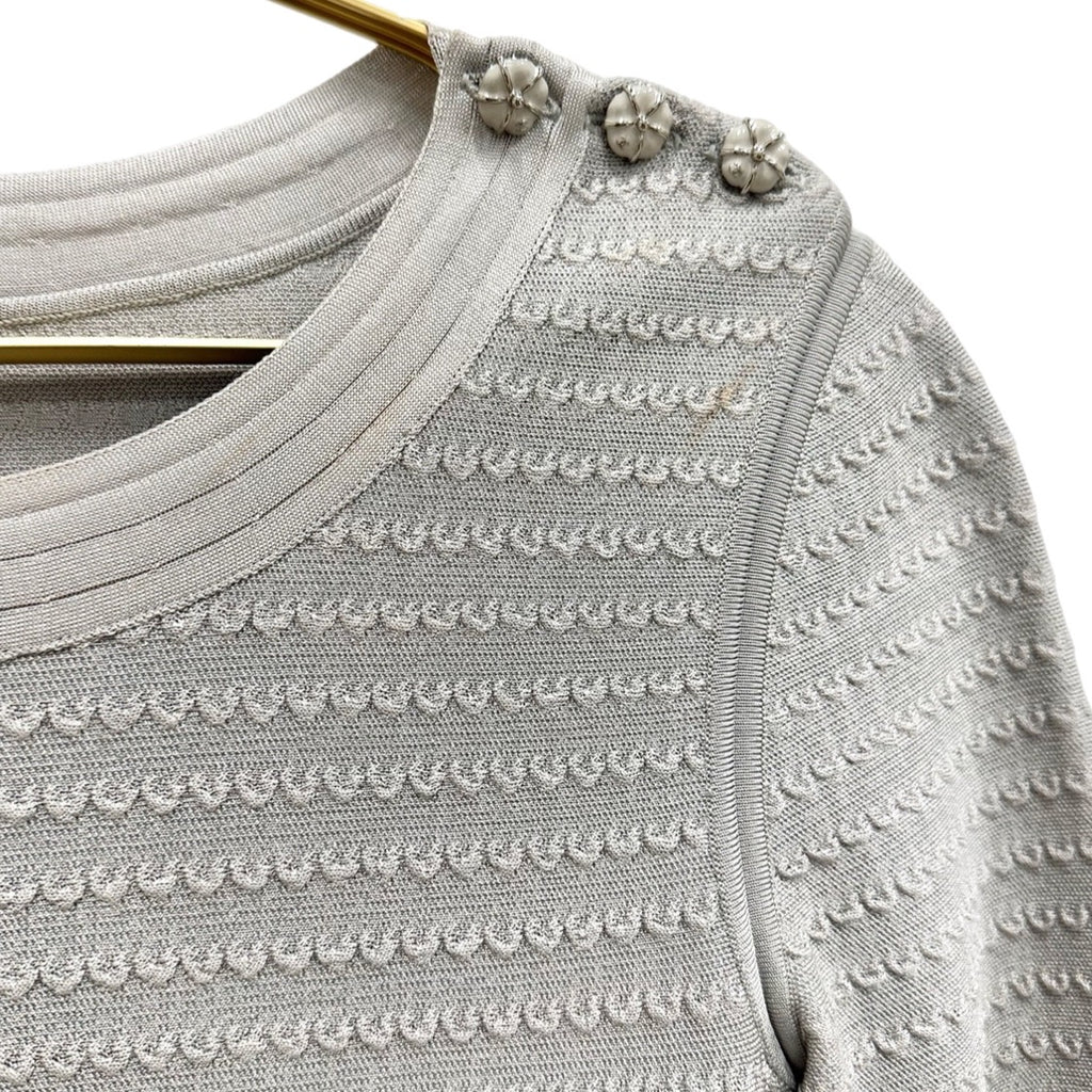 Chanel Silver Pleated Dress