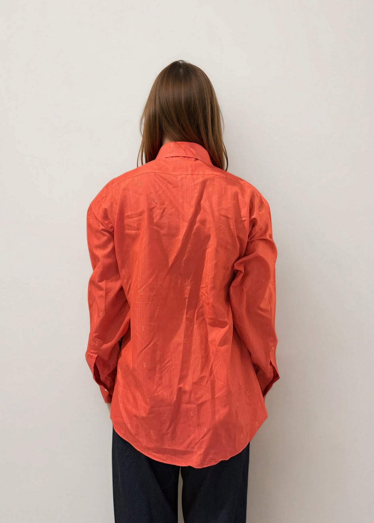 YSL Red Monogram Button Down