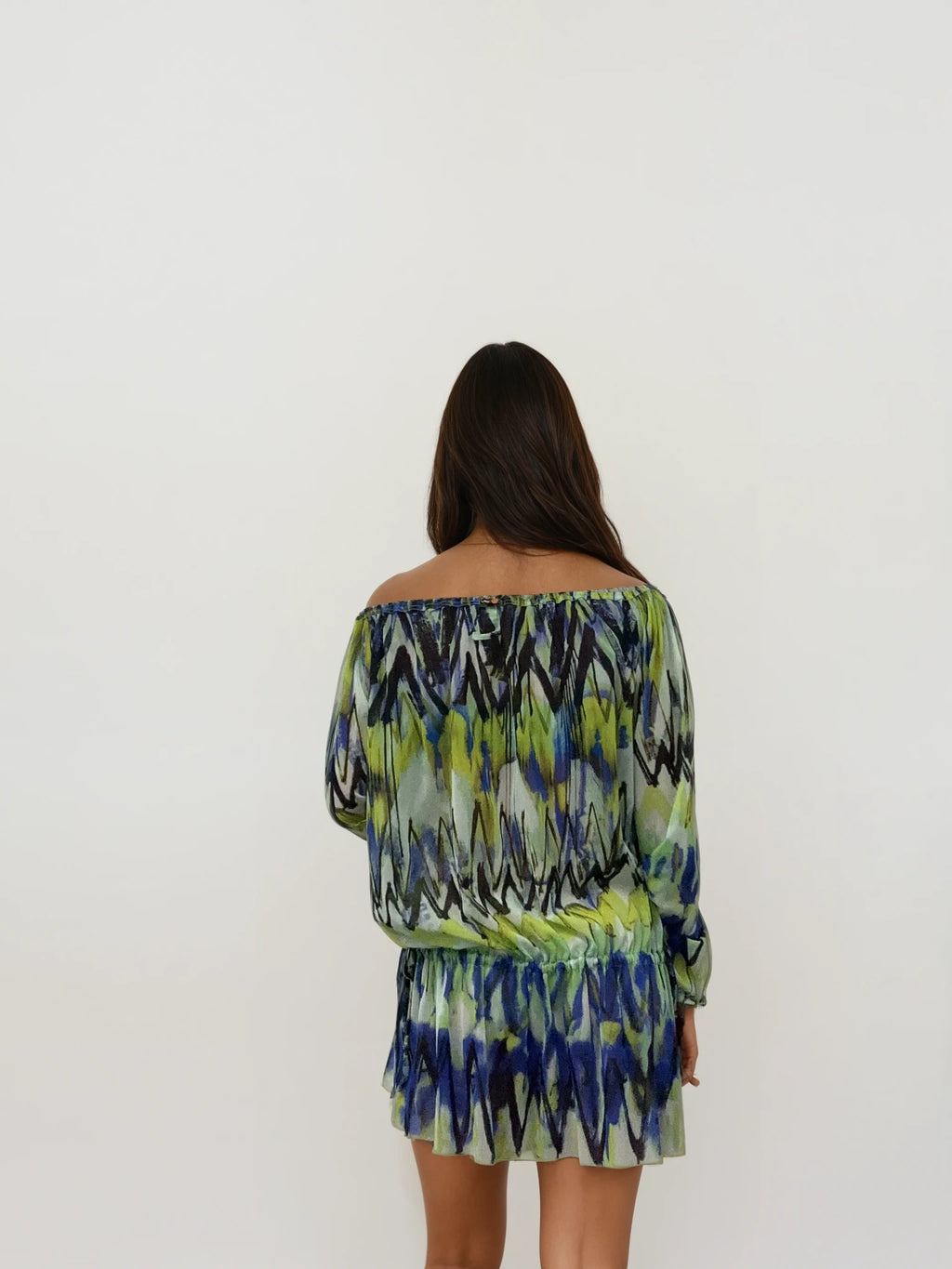 Jean Paul Gaultier Green Printed Mini Dress
