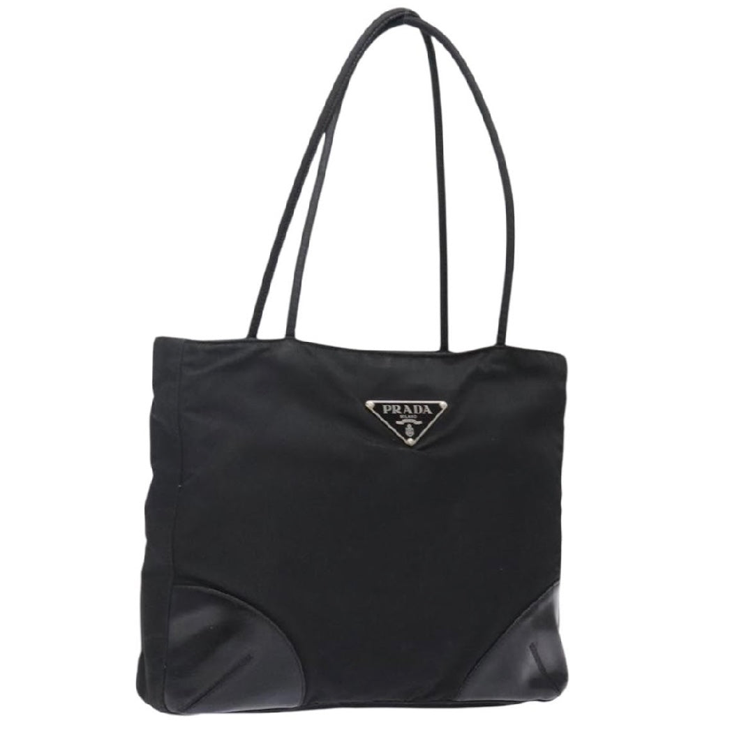 Prada Black and Leather Nylon Tote