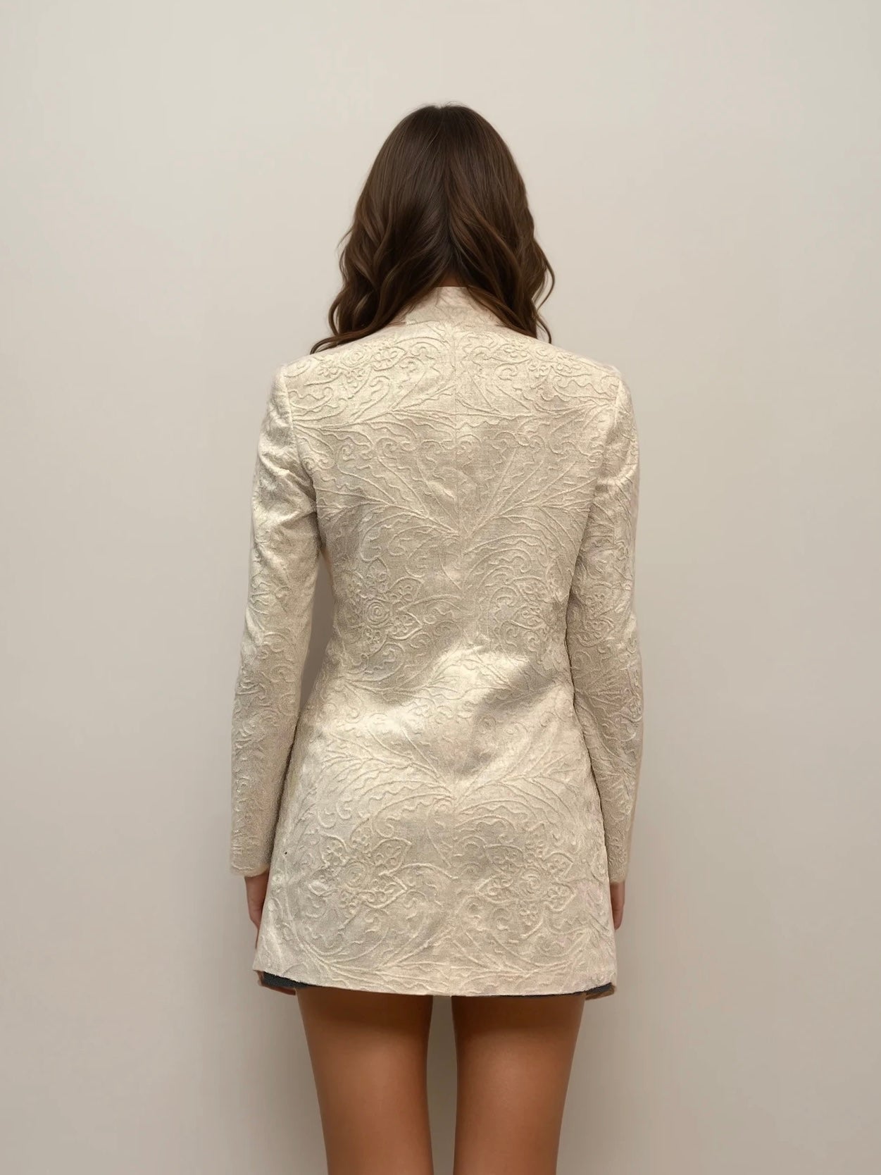 Armani Cream Printed Blazer