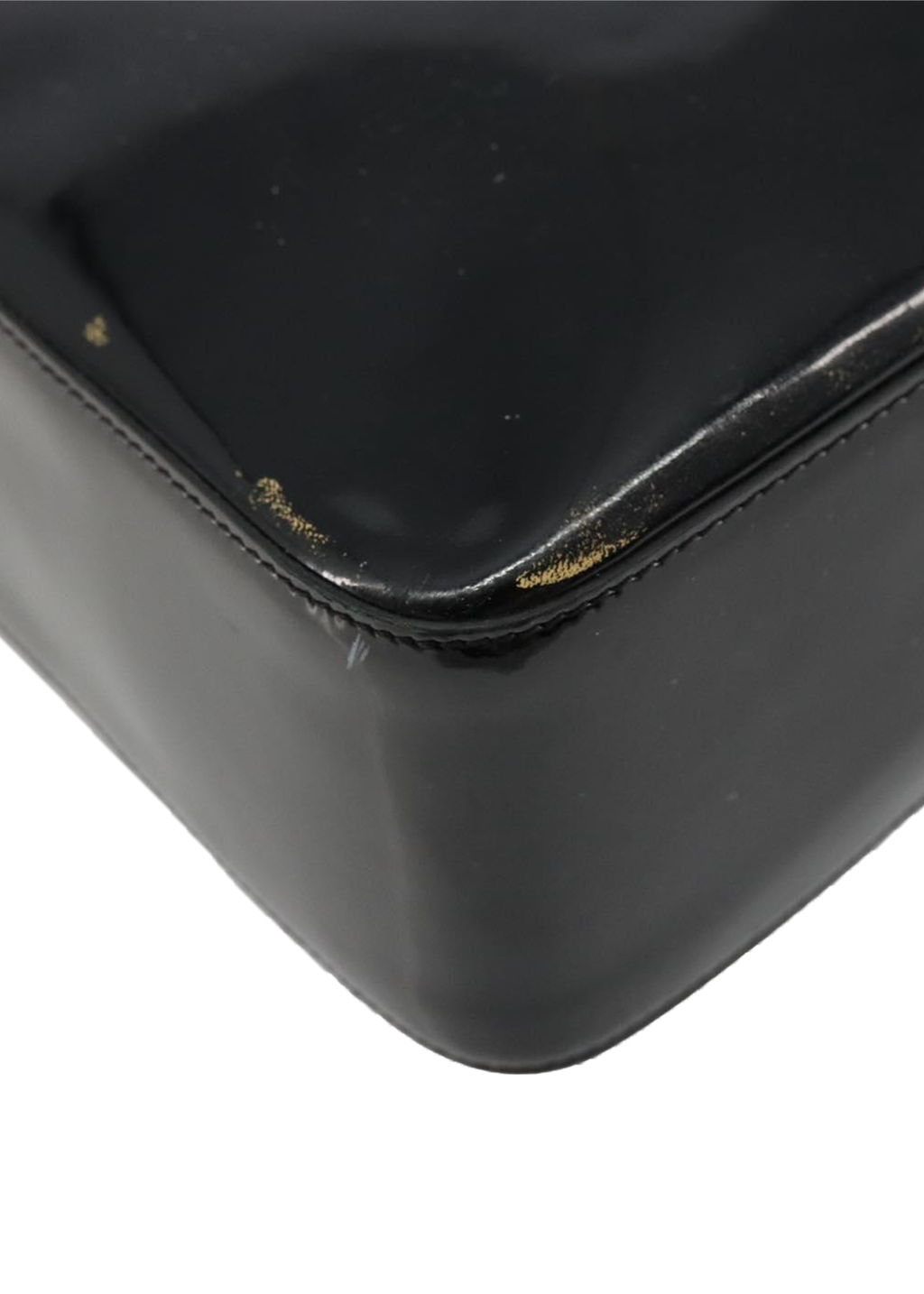 Chanel Black Patent Logo Tote