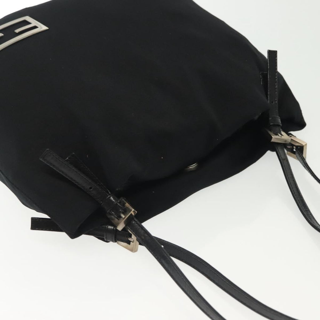 Fendi Black Nylon Baguette Tote