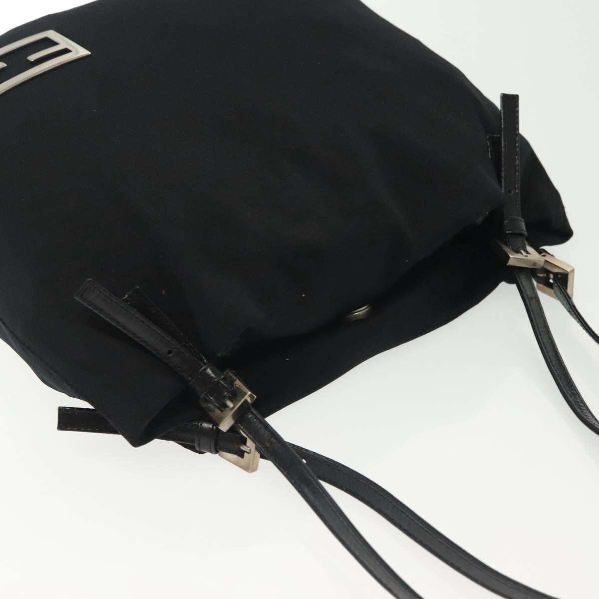 Fendi Black Nylon Baguette Tote