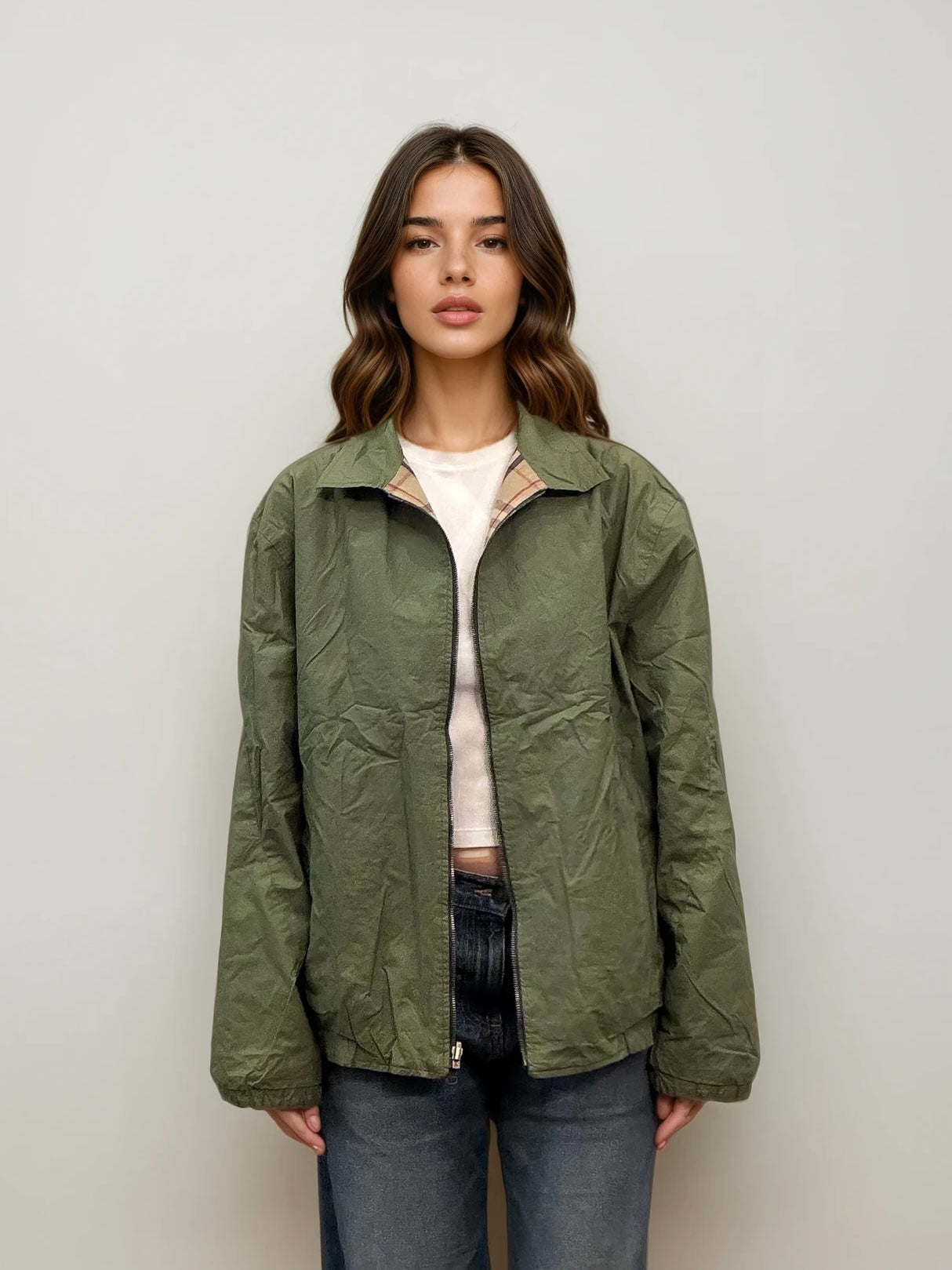 Burberry Checked Reversible Bomber