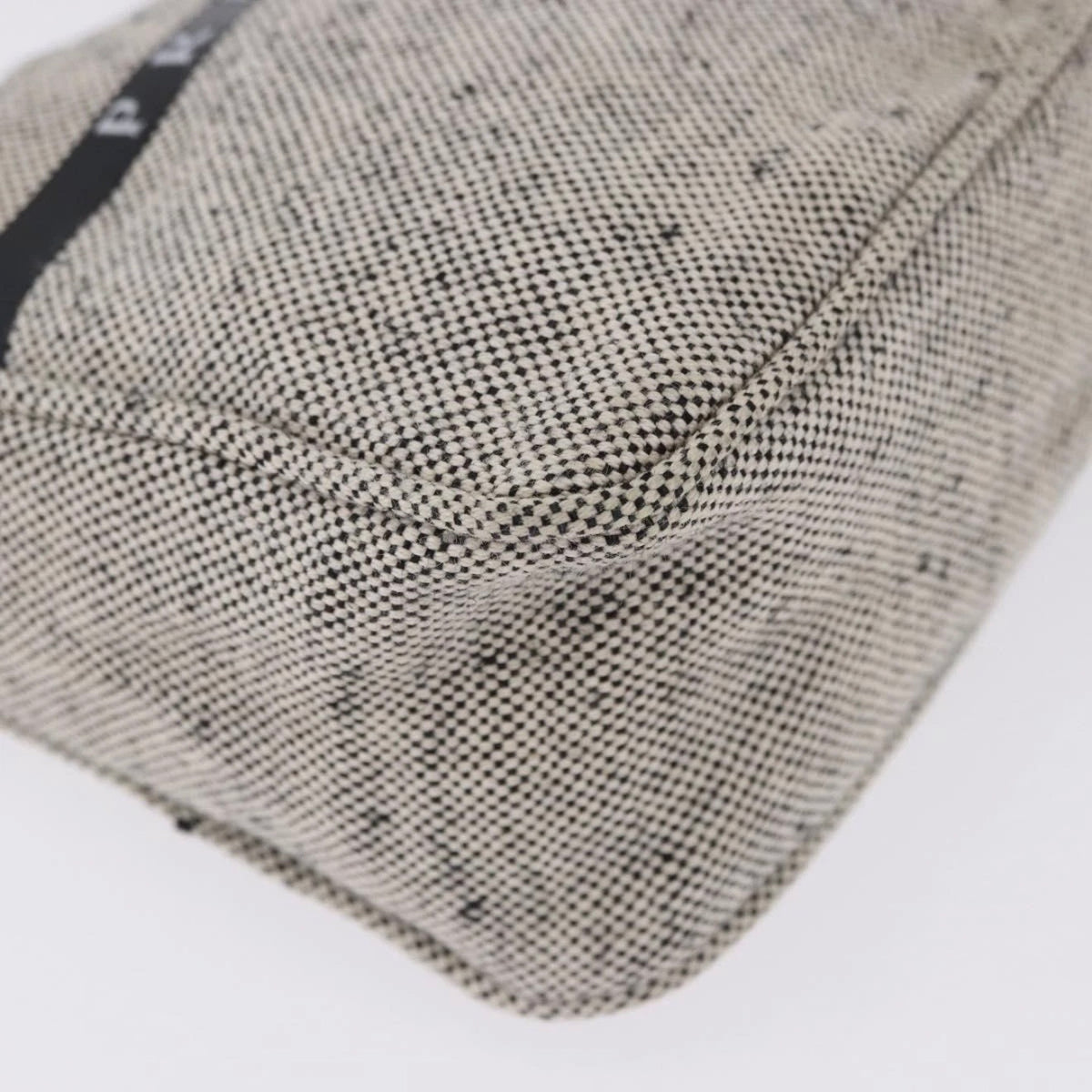 Prada Light Grey Canvas Shoulder Bag