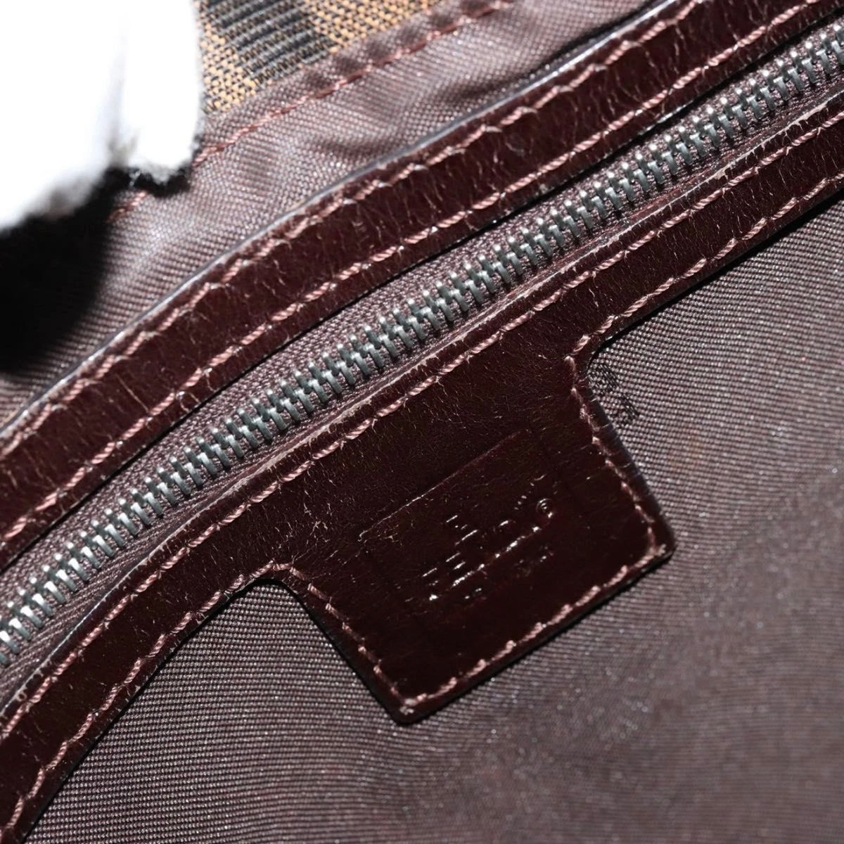 Fendi Brown Zucca Canvas Rounded Baguette
