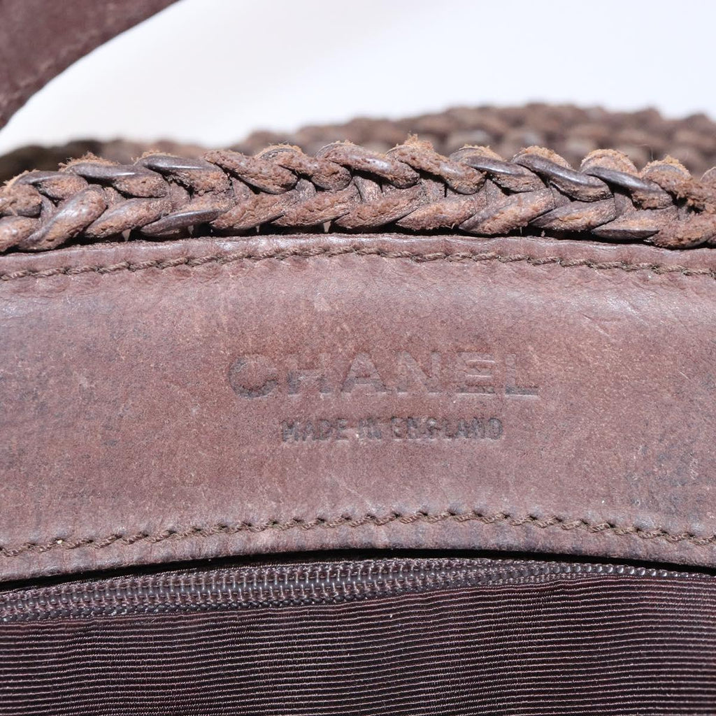Chanel Brown Raffia Tote