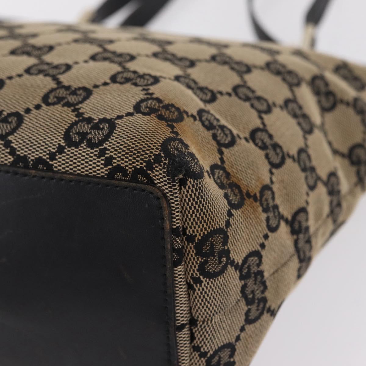 Gucci Tan and Black Monogram Mini Tote