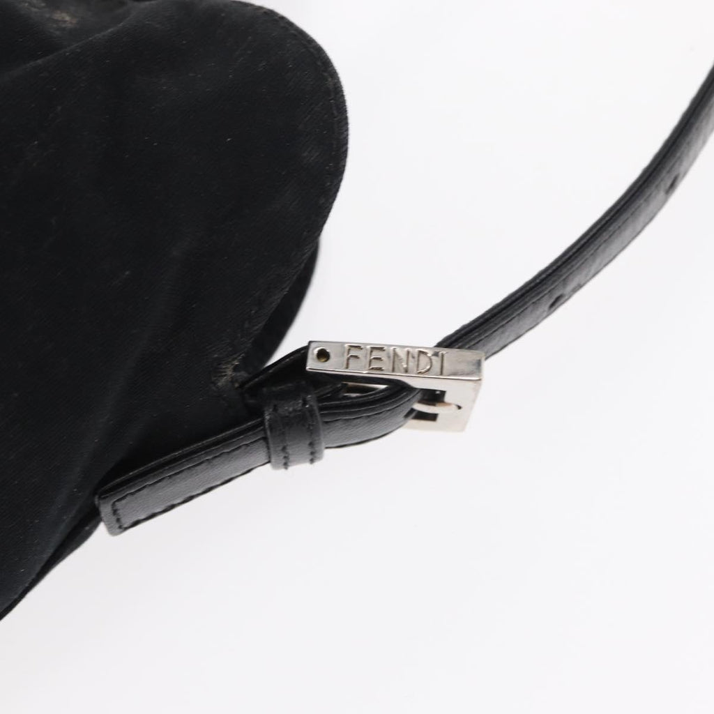 Fendi Black Rounded Baguette