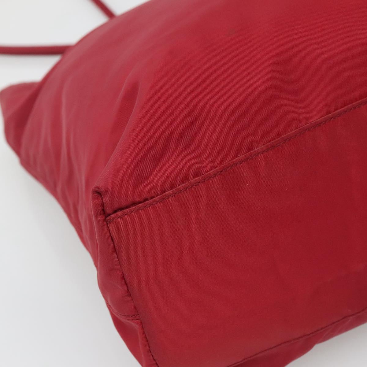 Prada Red Nylon Tote