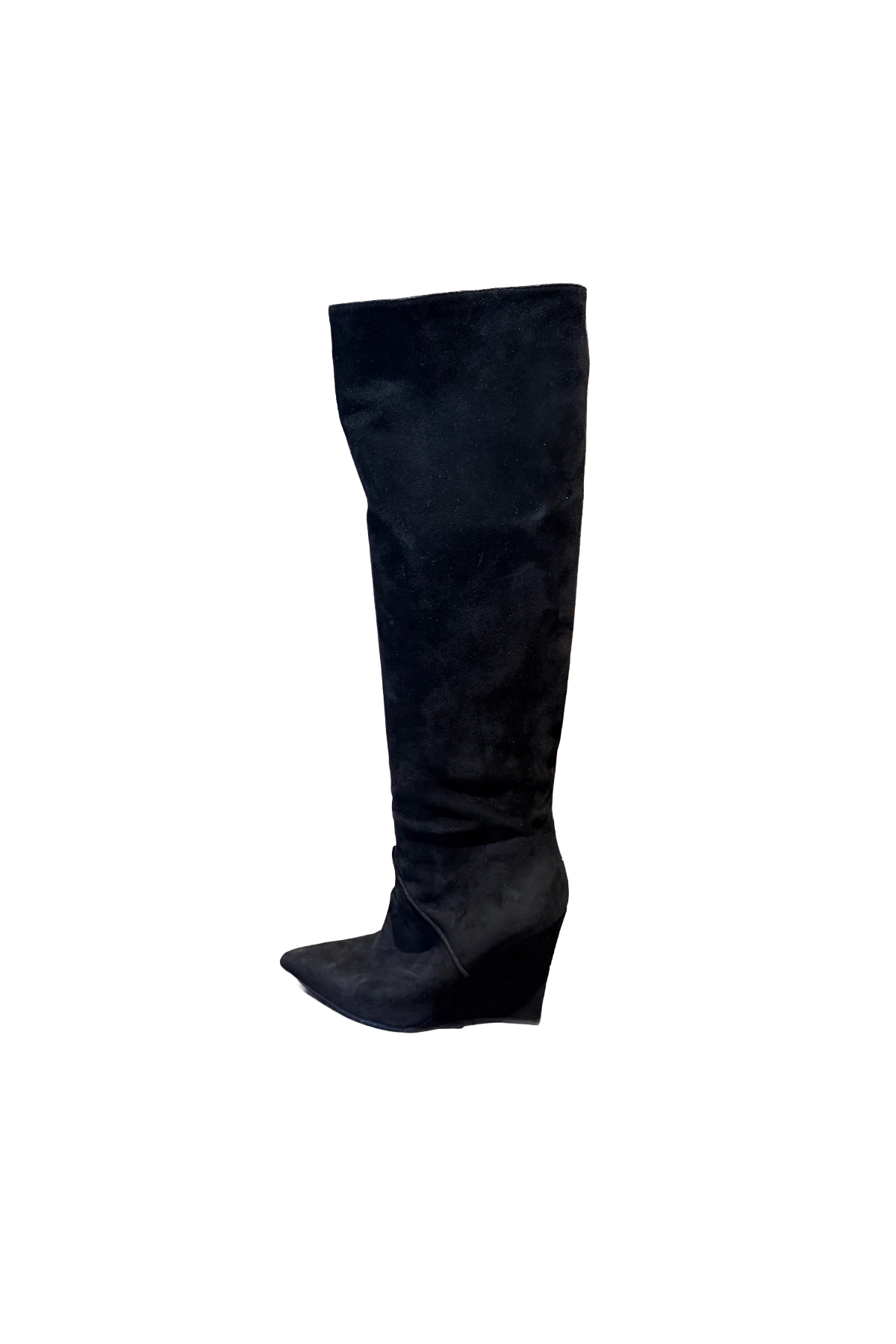 Saint Laurent Black Wedge Boots