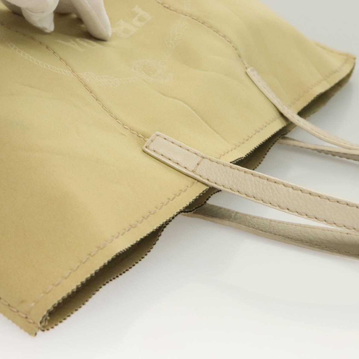 Prada Tan Logo Scuba Tote