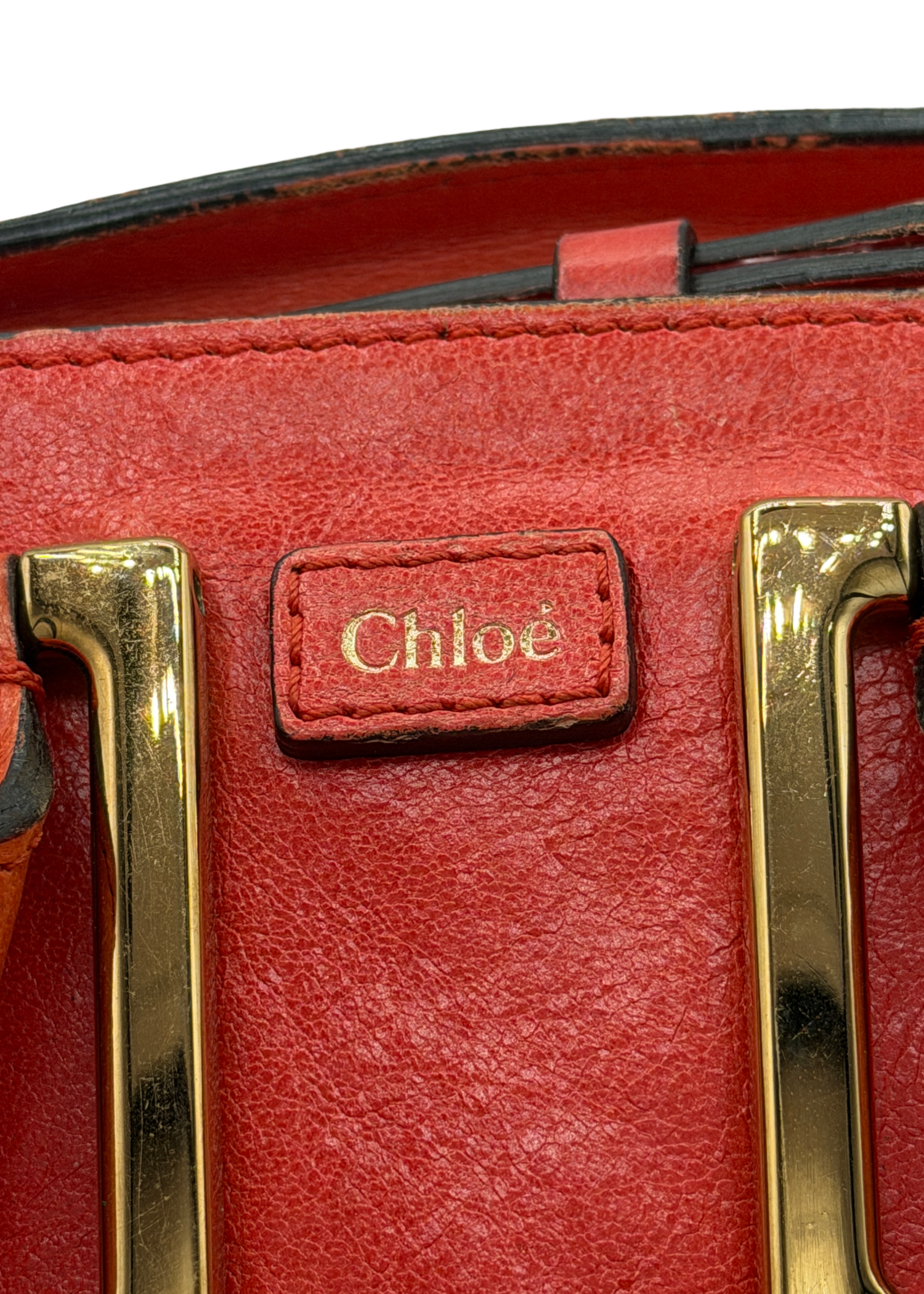 Chloe Orange Leather Handbag