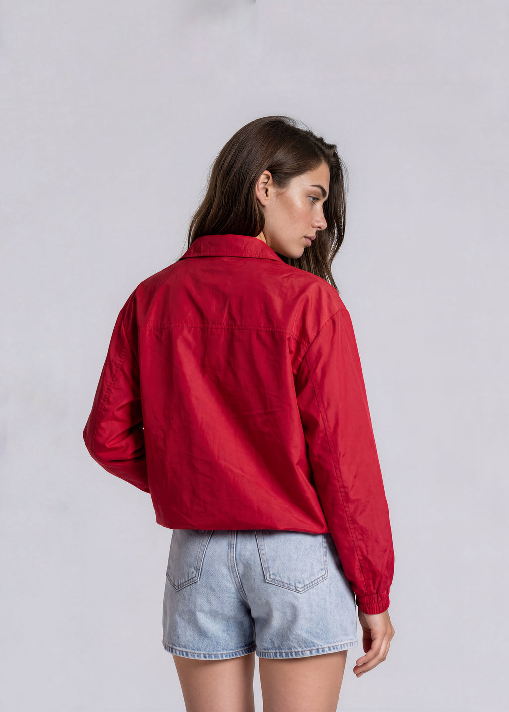 YSL Red Bomber with Contrast Pockets