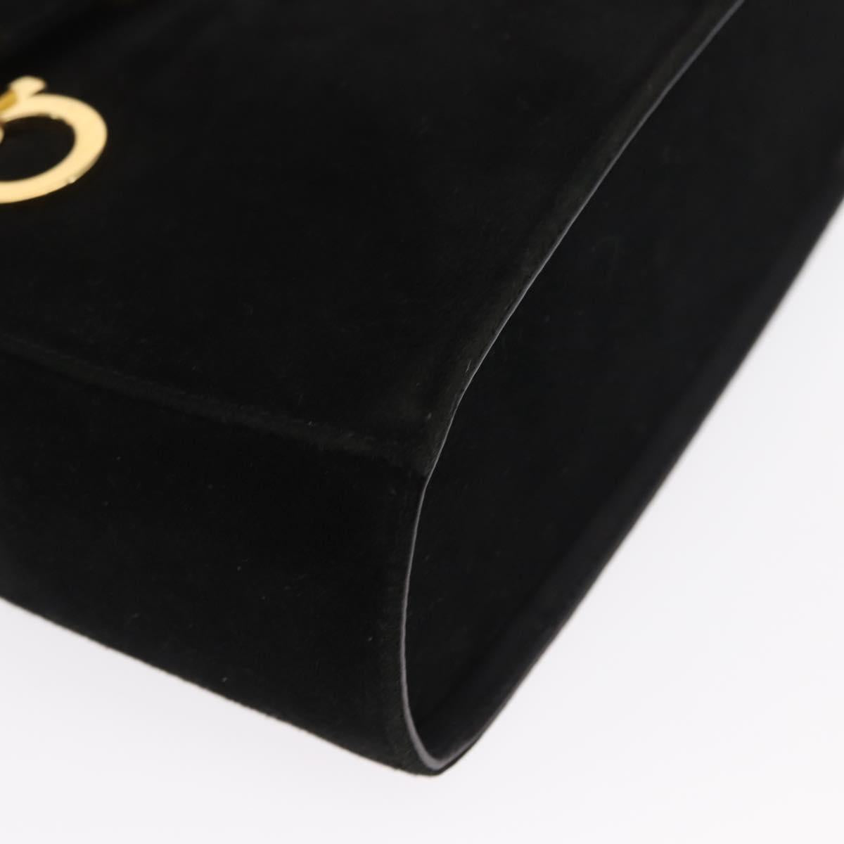 Ferragamo Black Suede Handbag
