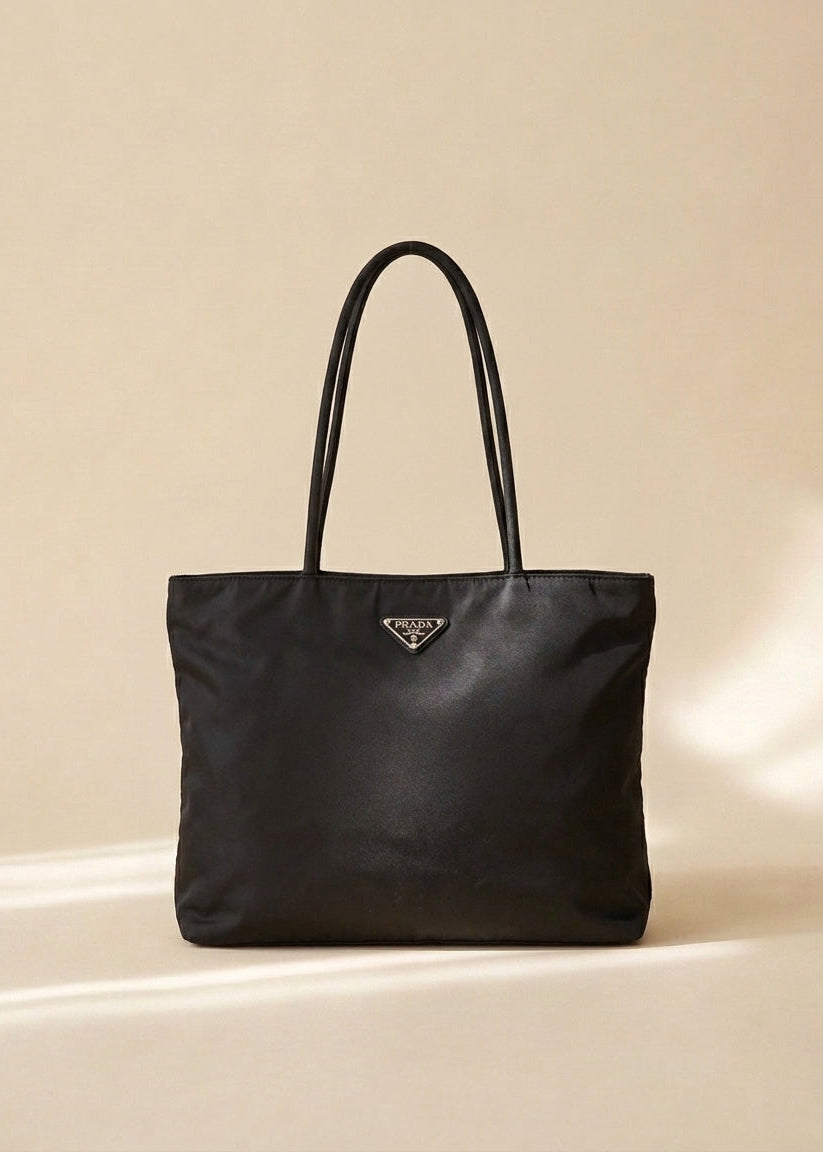 Prada Large Black Nylon Tote