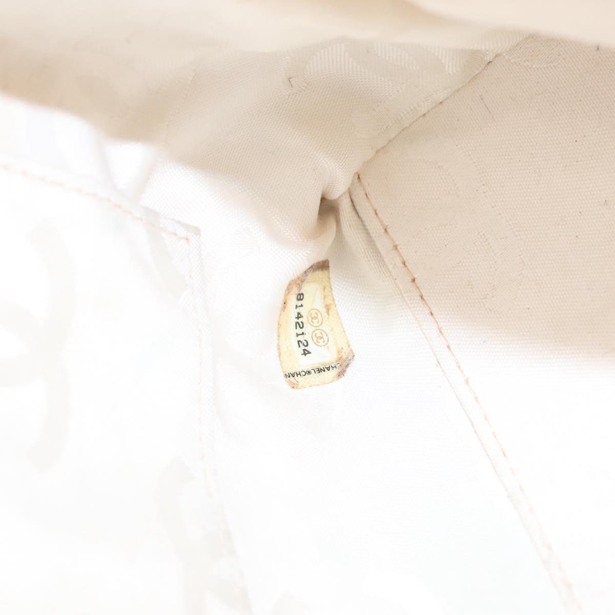 Chanel White Quilted Tote