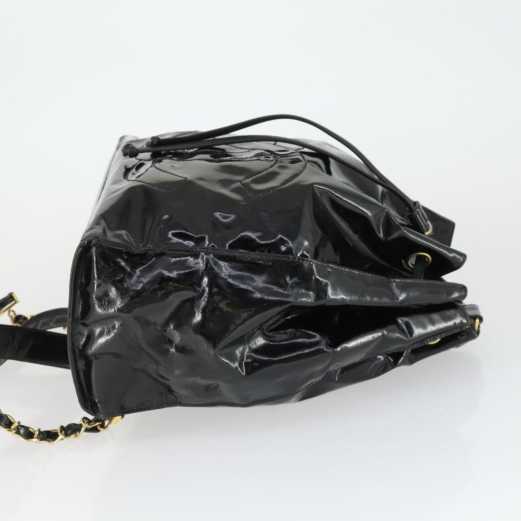 Chanel Black Patent Backpack