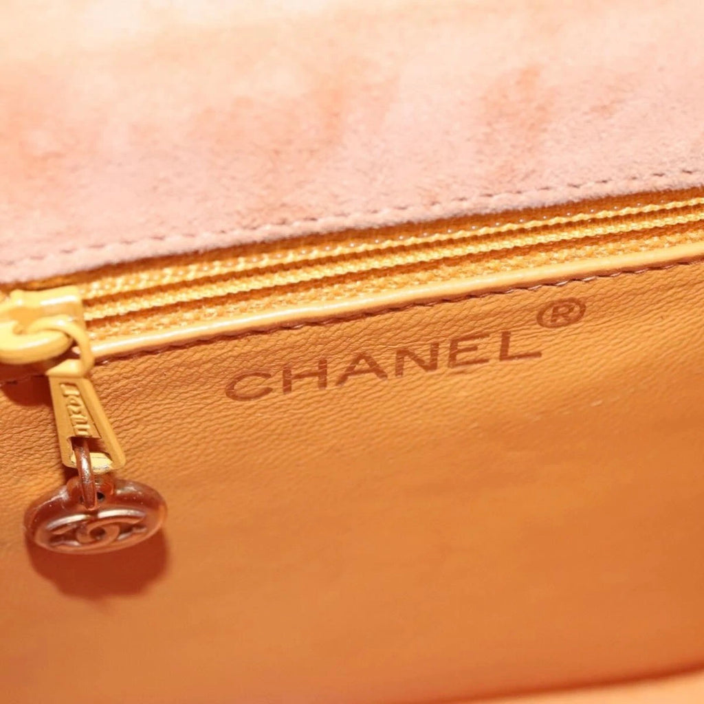 Chanel Pink Suede Flap Bag