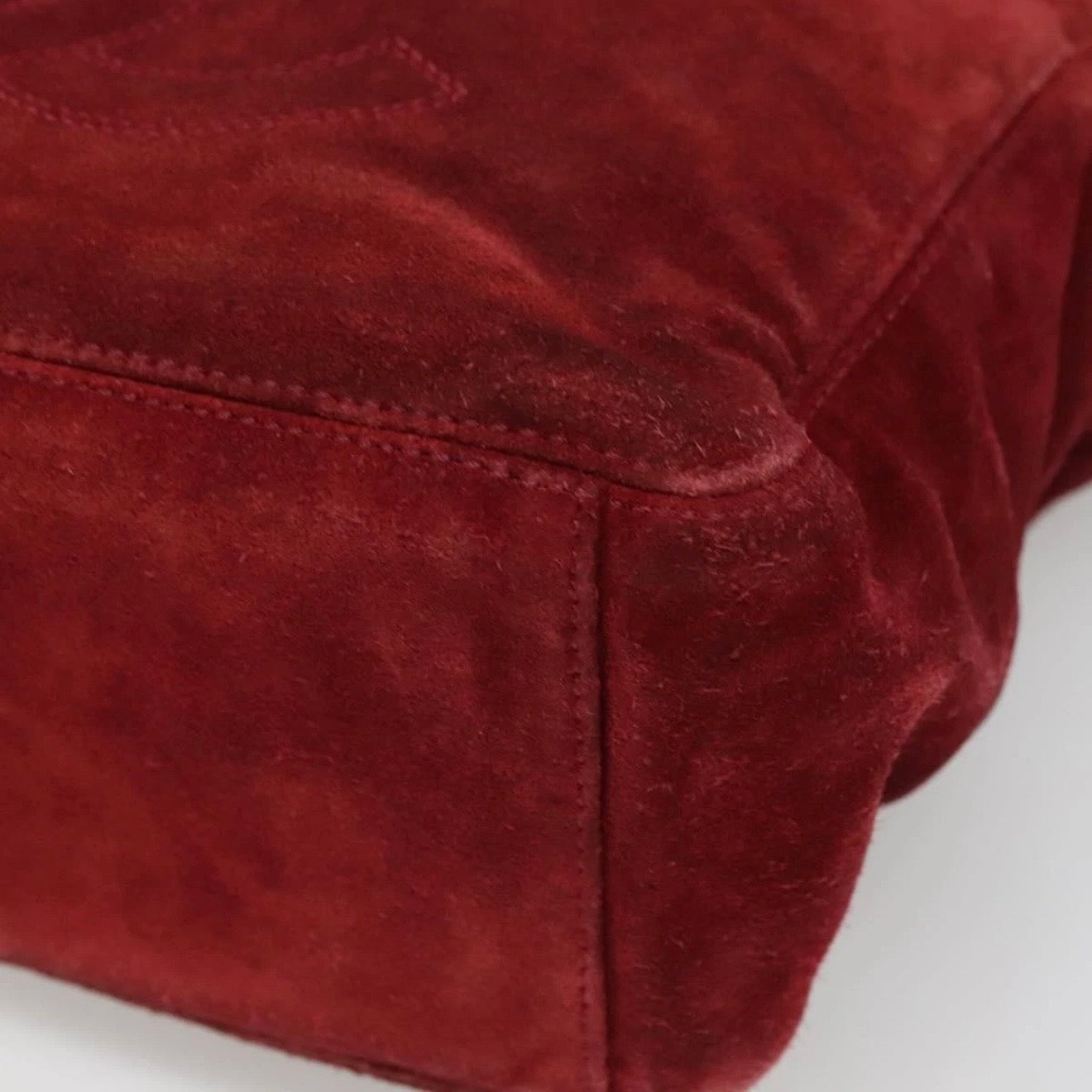 Chanel Red Suede Tote