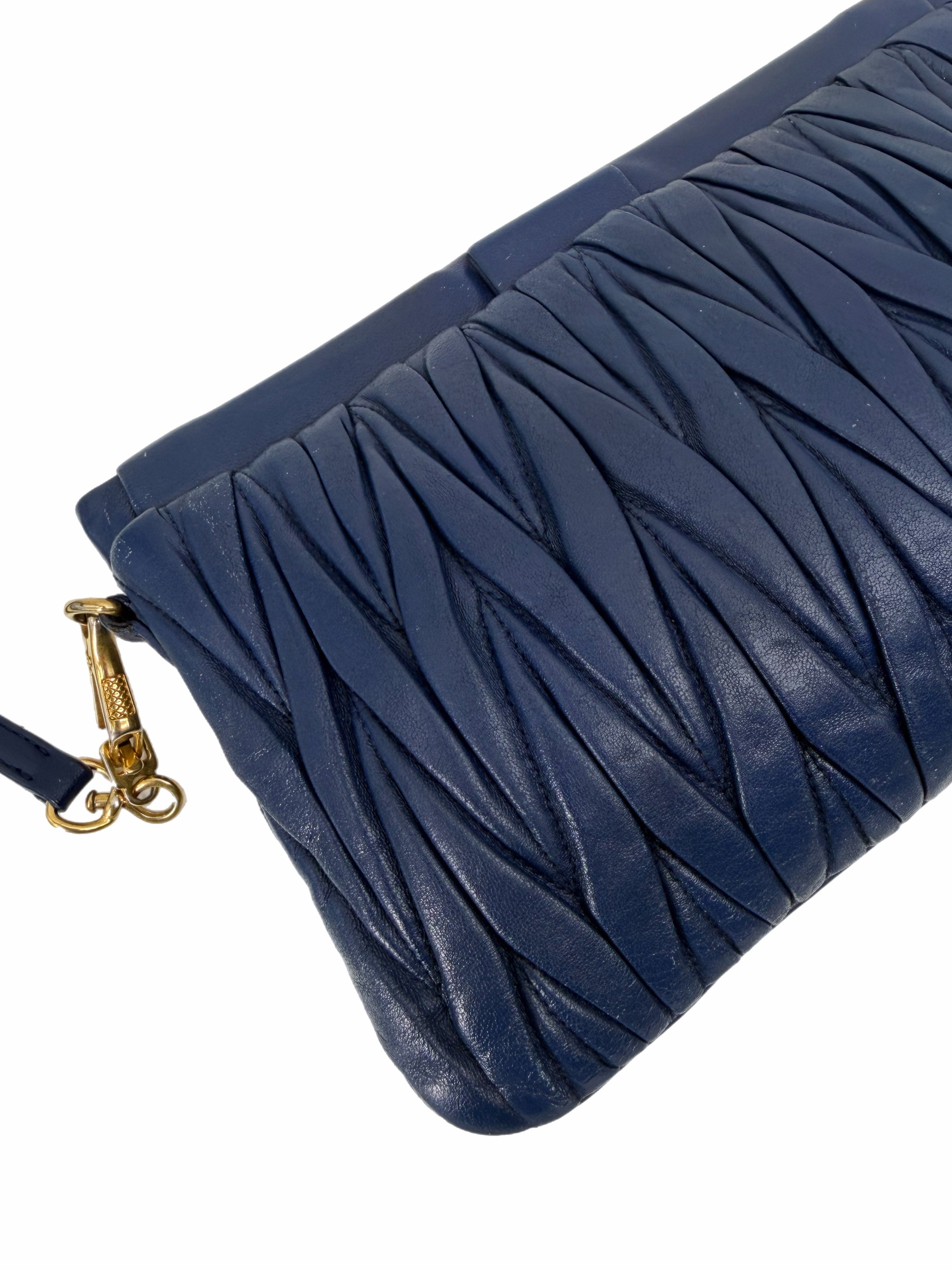 Miu Miu Blue Leather Crossbody