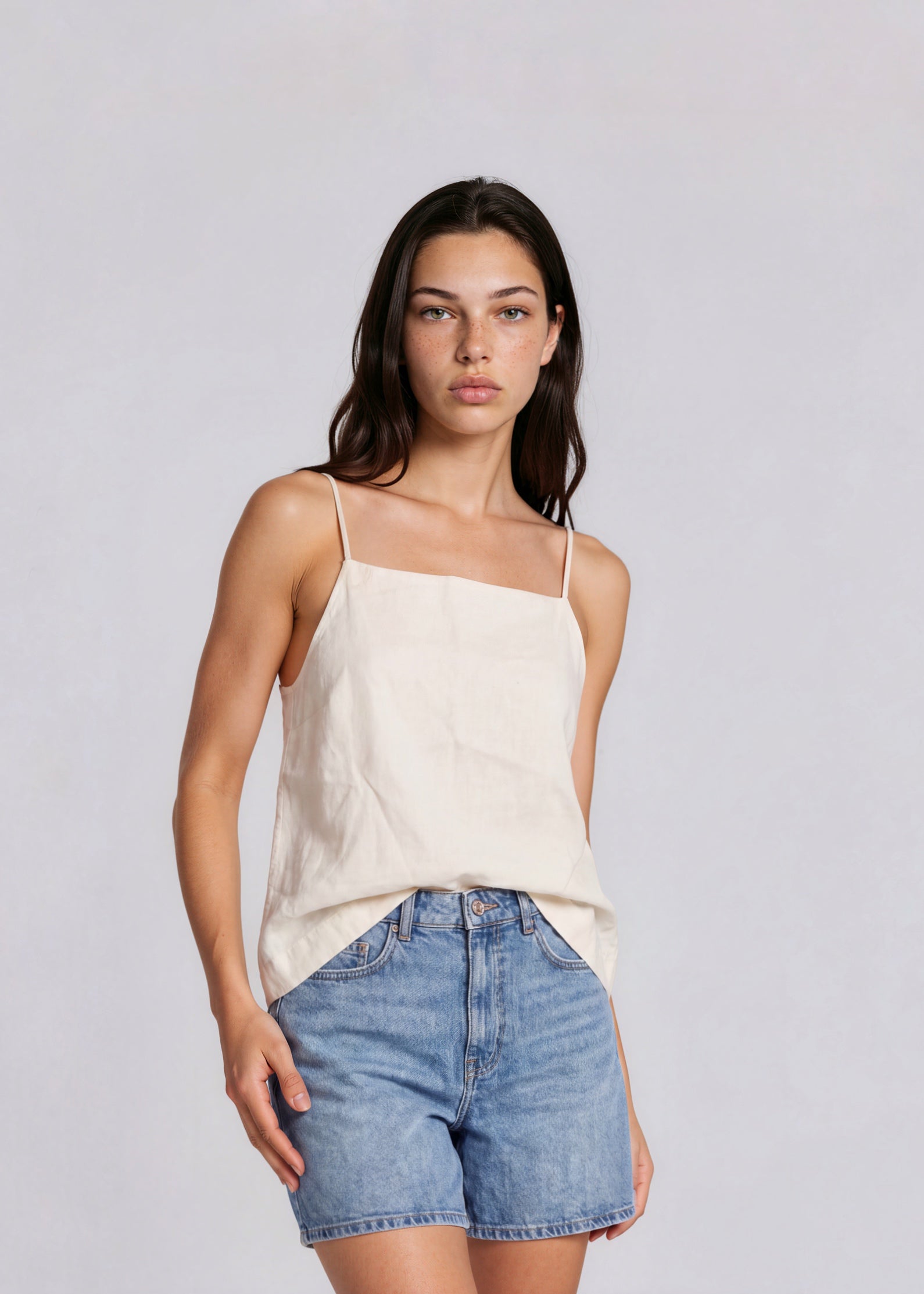 Jil Sander Cream Square Tank