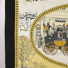 Load image into Gallery viewer, Hermès Yellow and Black Silk Scarf
