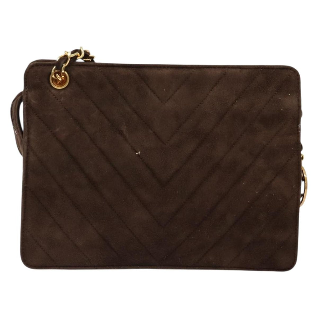 Chanel brown suede crossbody