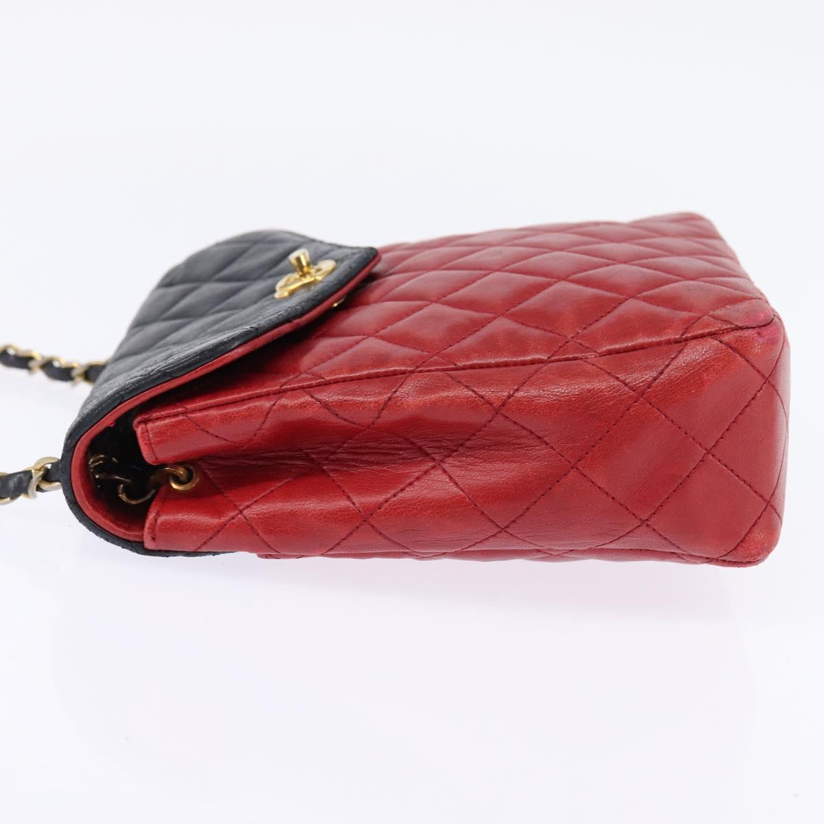 Chanel red and navy crossbody