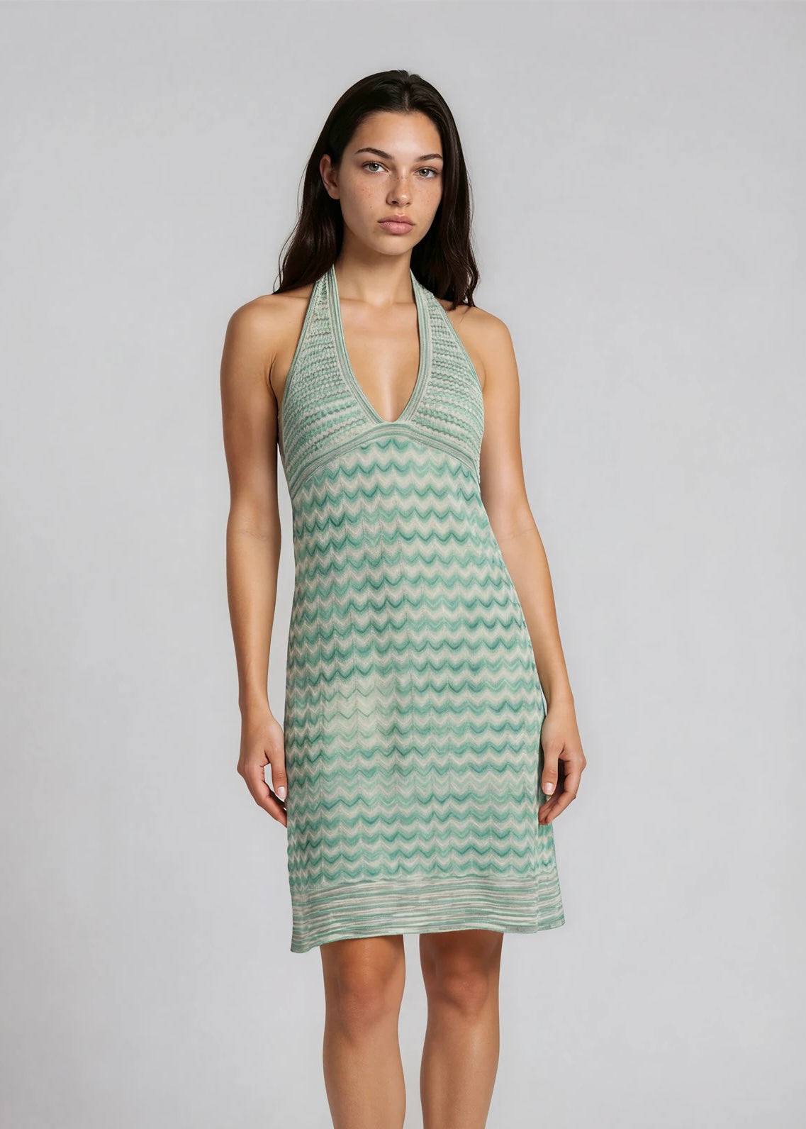 Missoni Green Printed Mini Dress