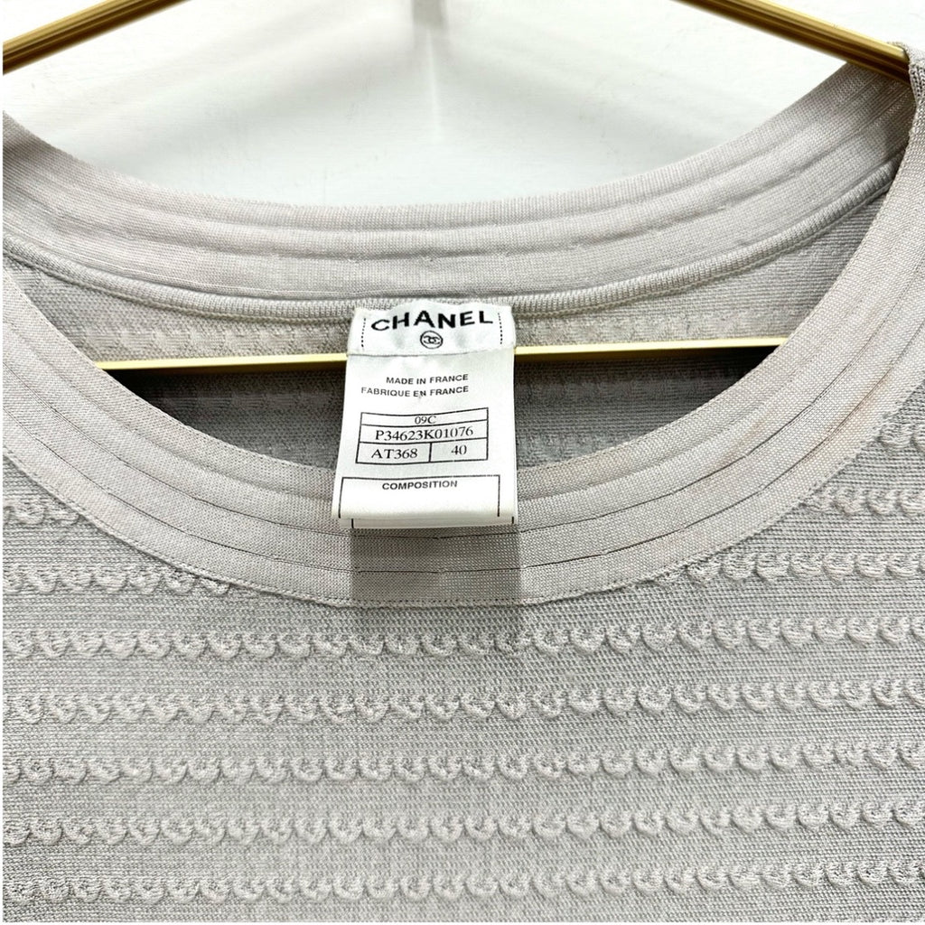 Chanel Silver Pleated Dress