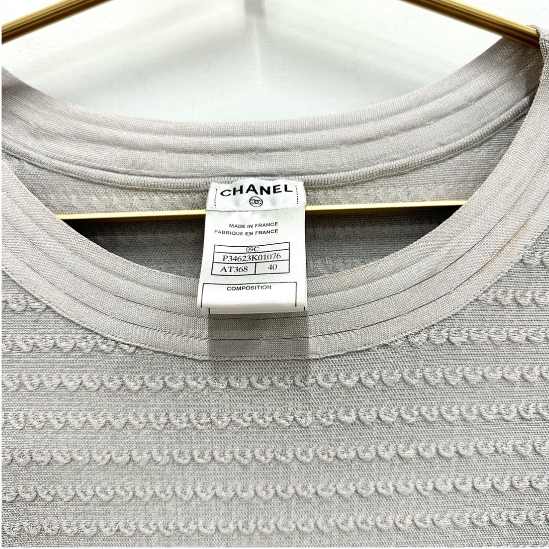 Chanel Silver Pleated Dress