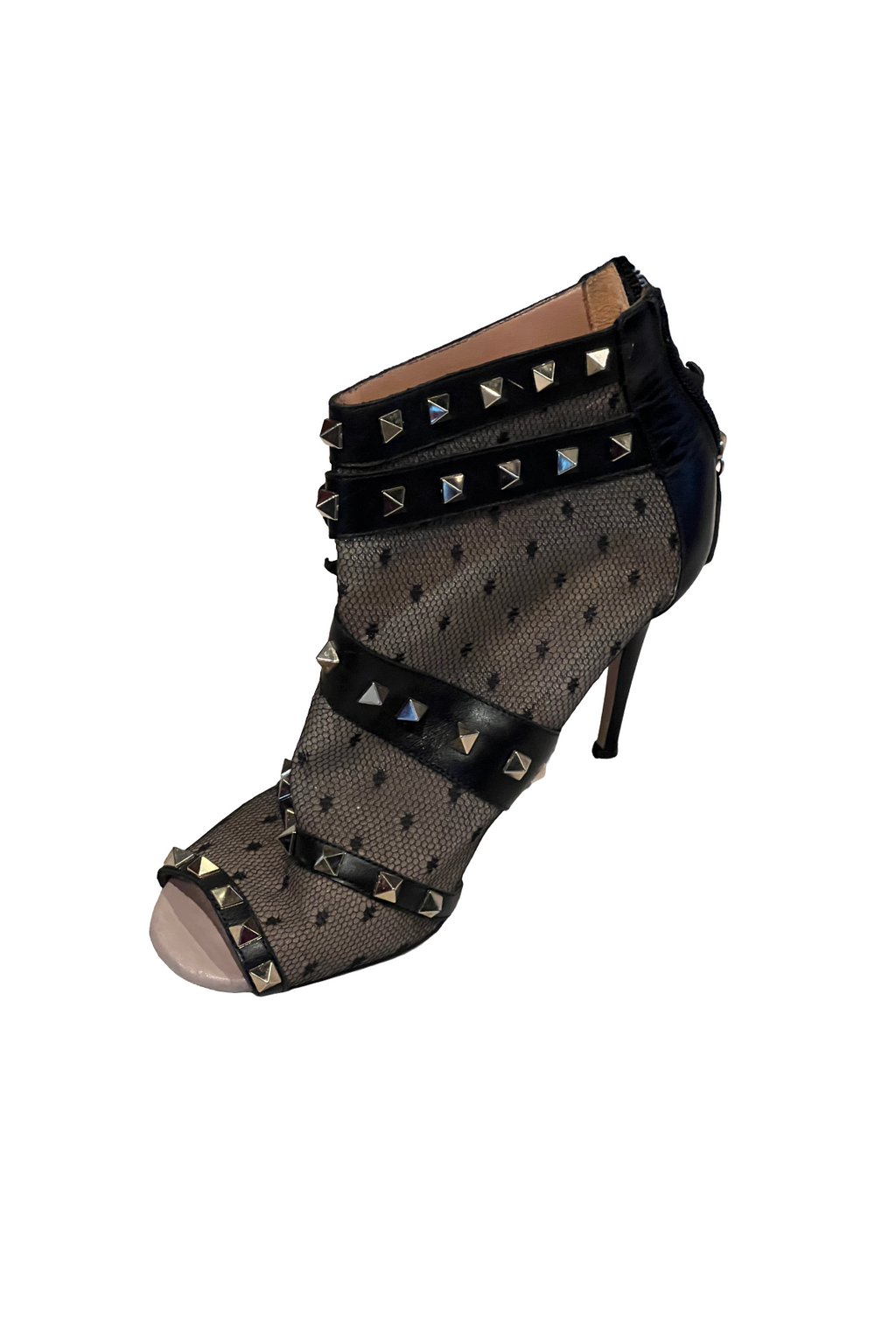 Valentino Studded Mesh Booties