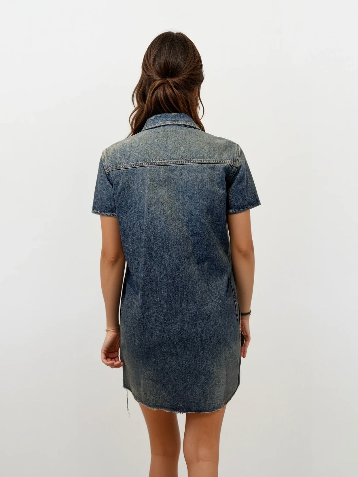 Saint Laurent Denim Button Down Dress