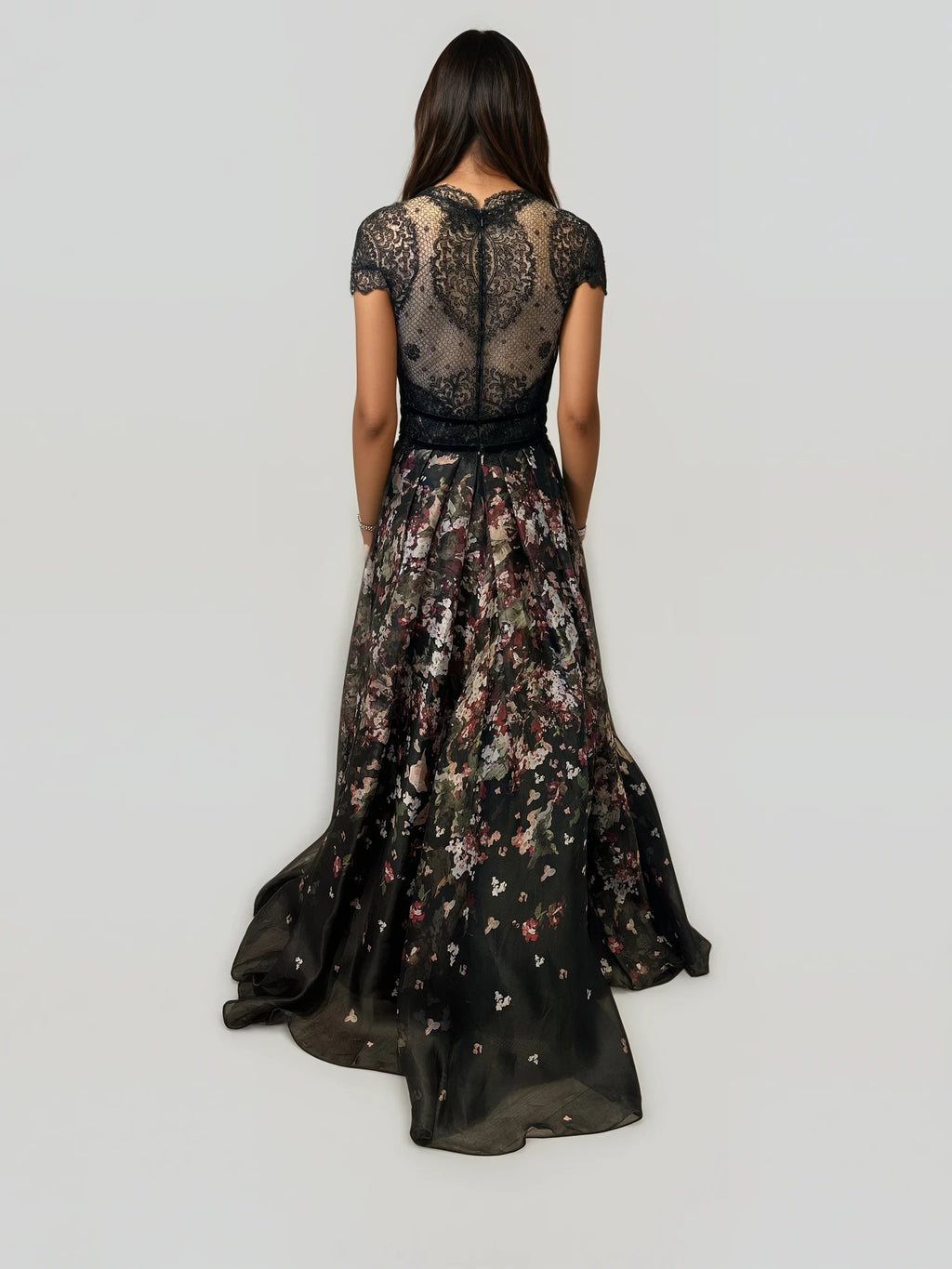 Pamela Roland Lace and Floral Dress