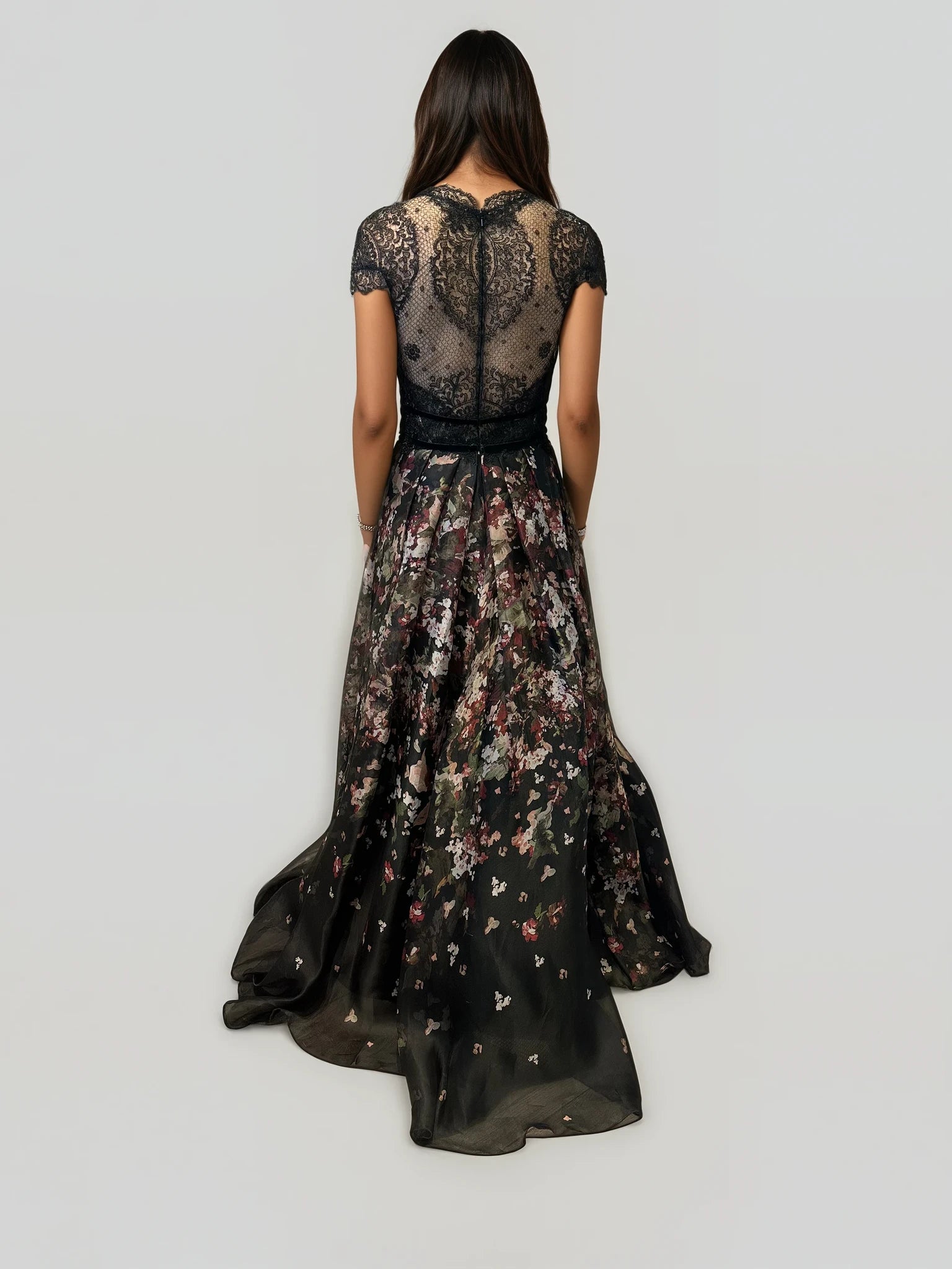 Pamela Roland Lace and Floral Dress