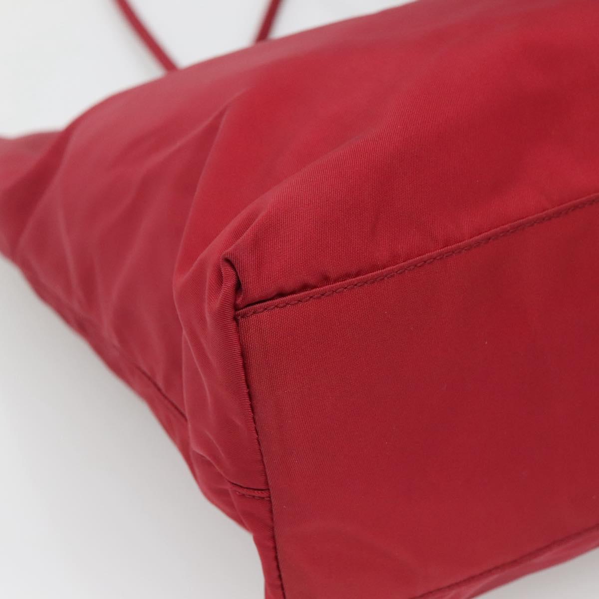 Prada Red Nylon Tote