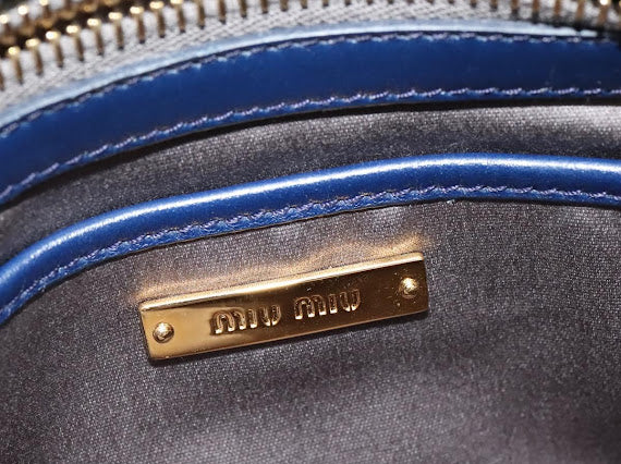 Miu Miu Navy Patent Crossbody