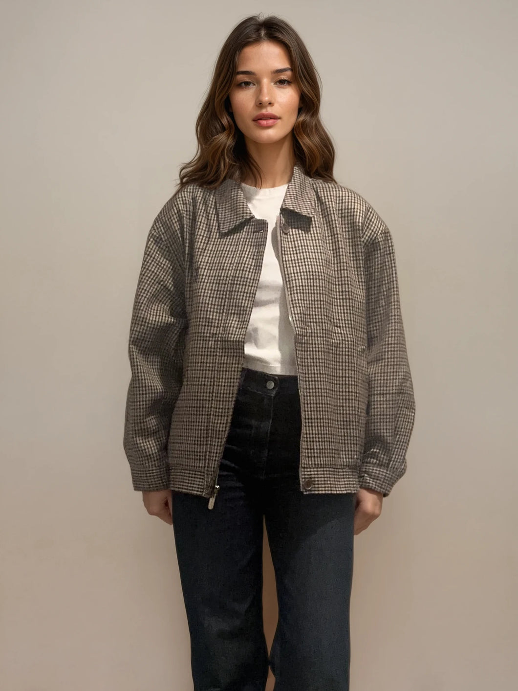 YSL Tan Checked Bomber