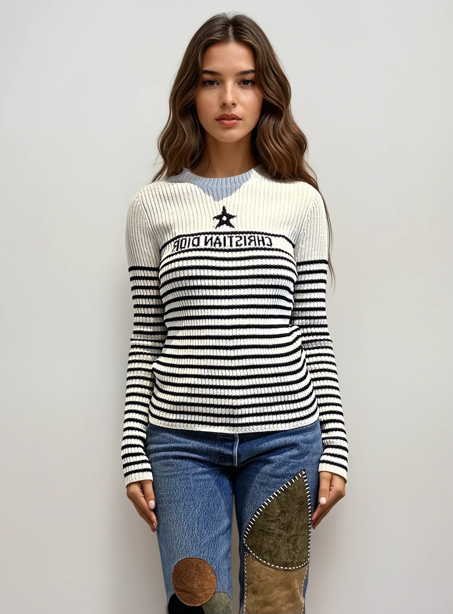 Dior Black and White Knit Sweater