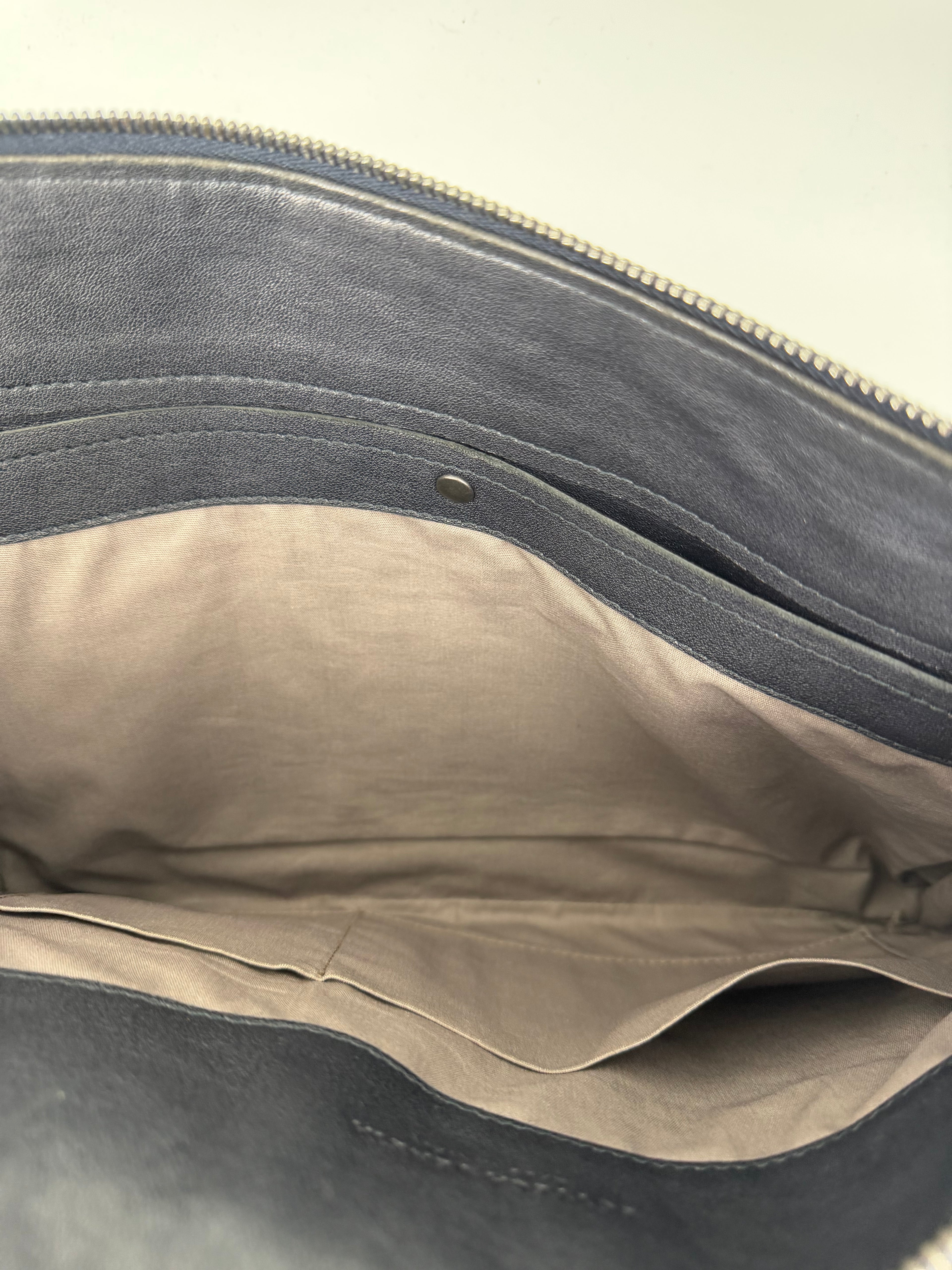 Bottega Veneta Black and Grey Quilted Clutch