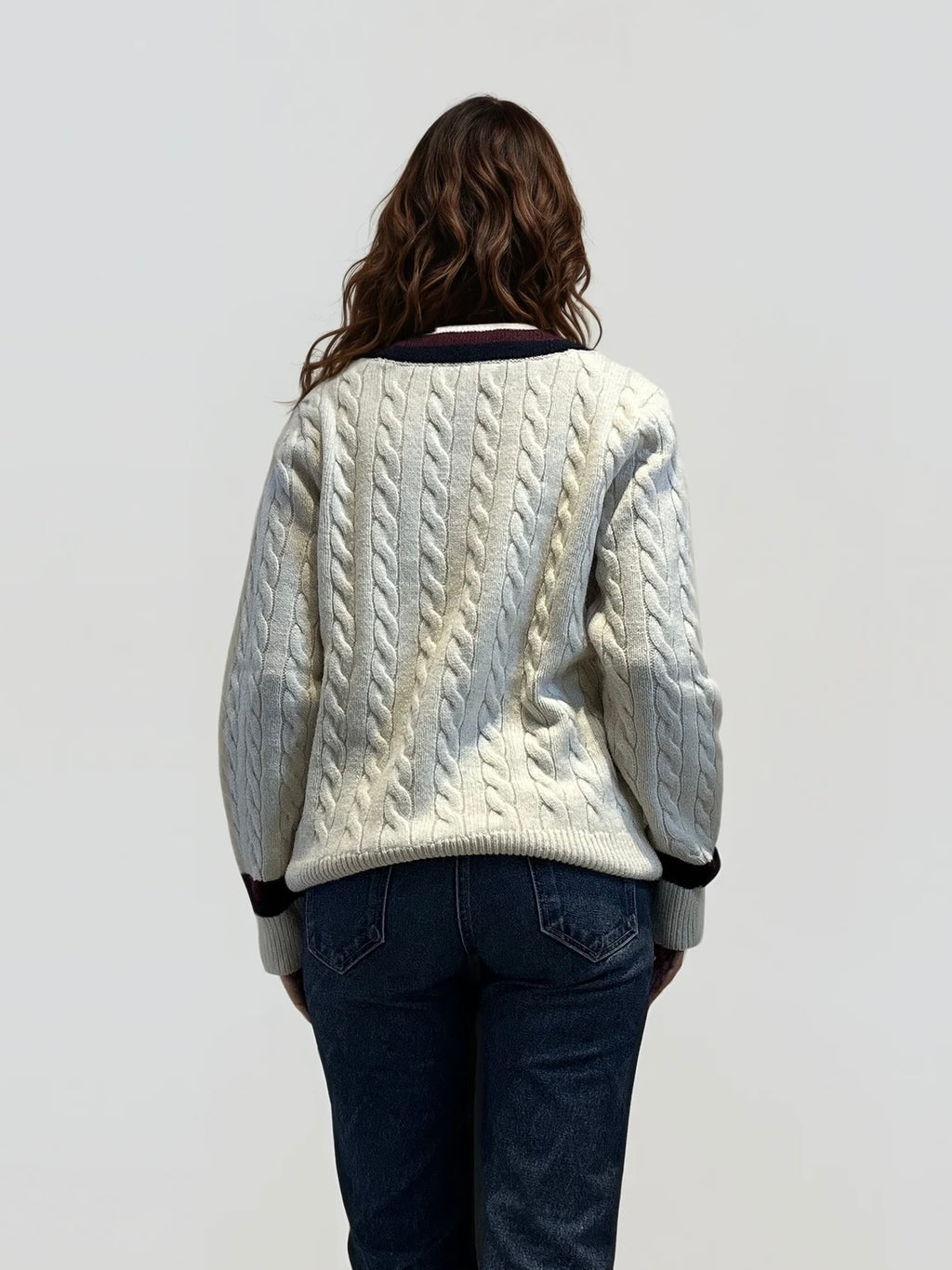 Ralph Lauren Cream V-neck Sweater